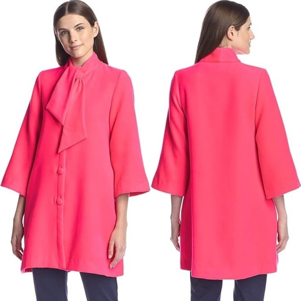 JB by Julie Brown NYC Hot Pink Grace Coat Size 6